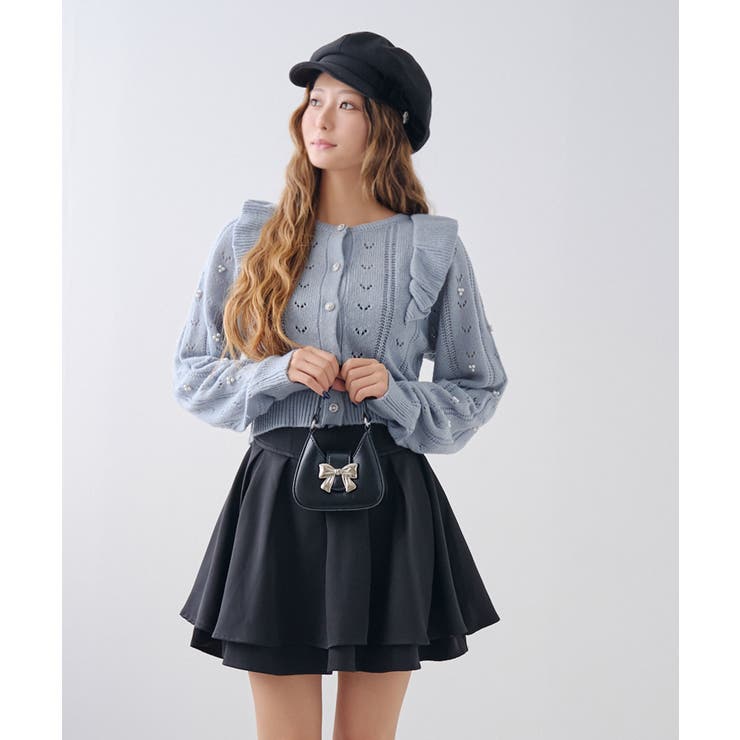 オリジナルハートチャーム付きリボンキャスケット 量産型 地雷系 夢展望 | DearMyLove | 詳細画像3 