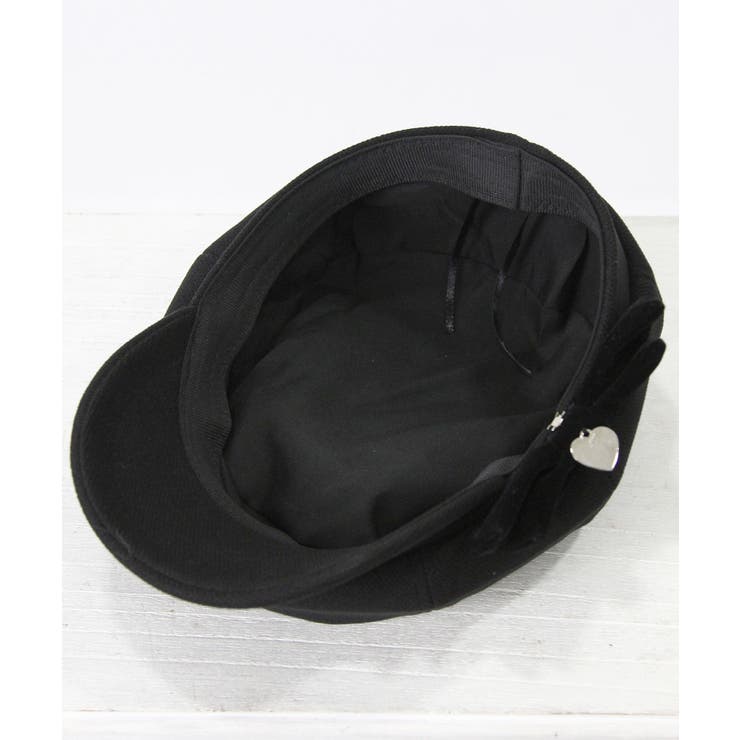 オリジナルハートチャーム付きリボンキャスケット 量産型 地雷系 夢展望 | DearMyLove | 詳細画像10 