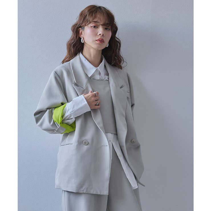 ダブルボタンオーバーサイズジャケット【セットアップ対応】 韓国 夢展望 | 夢展望 | 詳細画像16 