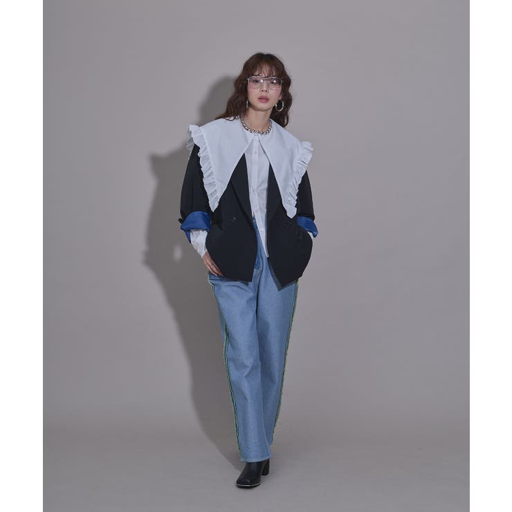 ダブルボタンオーバーサイズジャケット【セットアップ対応】 韓国 夢展望 | 夢展望 | 詳細画像22 