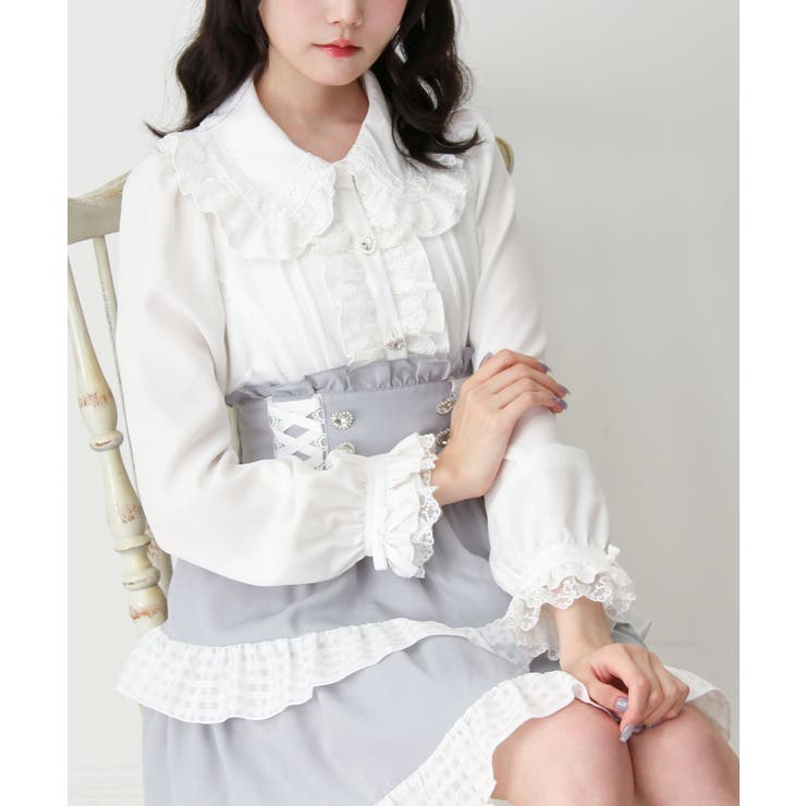 ハートレースフリルたっぷりブラウス 量産型 地雷系 夢展望 | DearMyLove | 詳細画像11 