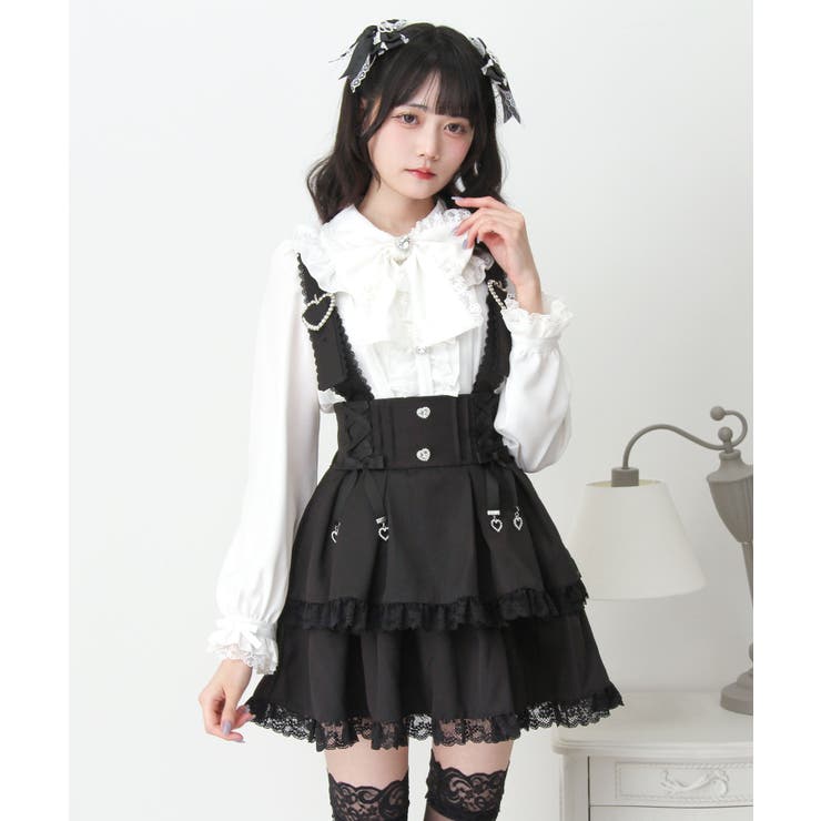 ハートレースフリルたっぷりブラウス 量産型 地雷系 夢展望 | DearMyLove | 詳細画像14 