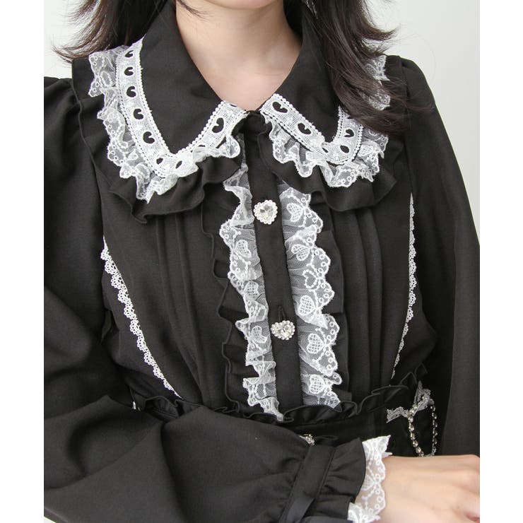 ハートレースフリルたっぷりブラウス 量産型 地雷系 夢展望 | DearMyLove | 詳細画像39 