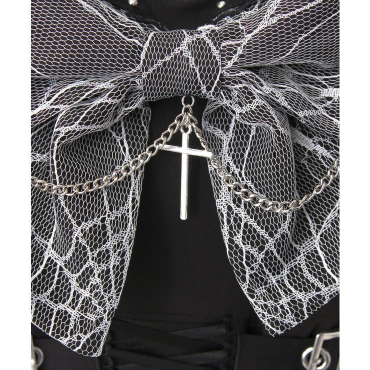 十字架クモレーススタッズベルトセーラーワンピース 量産型 地雷系 夢展望 | DearMyLove | 詳細画像31 