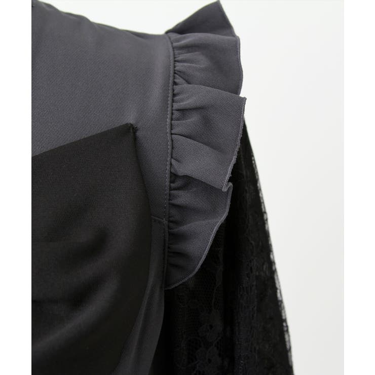 ビッグリボンハートスタッズチョーカー風レース袖フリルワンピース 量産型 地雷系 | DearMyLove | 詳細画像25 