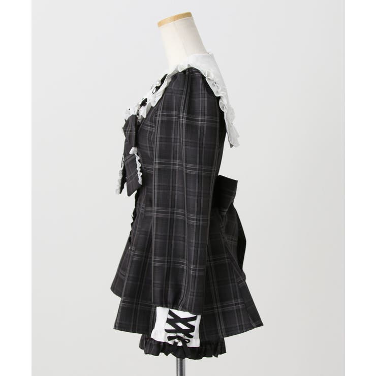 キラキラハートビジューリボンセーラーセットアップ 韓国 夢展望 | 夢展望 | 詳細画像6 