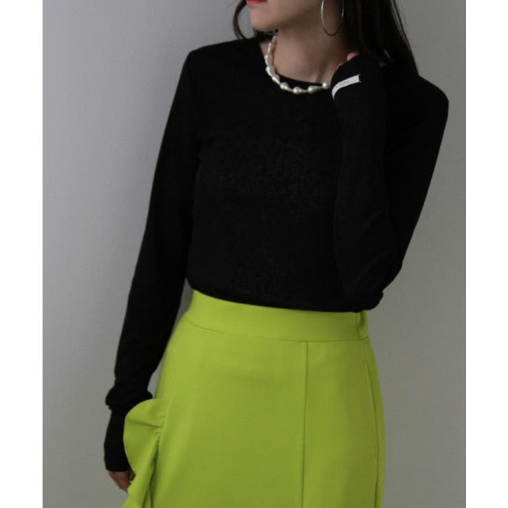 シアーレイヤード風ロングスリーブトップス 韓国 夢展望 | 夢展望 | 詳細画像11 