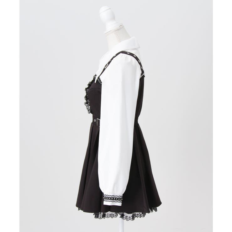 十字架スタッズジャンスカ風レースアッププリーツワンピース 量産型 地雷系 | DearMyLove | 詳細画像27 