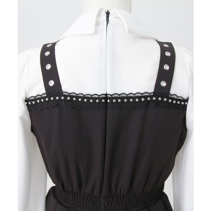 十字架スタッズジャンスカ風レースアッププリーツワンピース 量産型 地雷系 | DearMyLove | 詳細画像29 