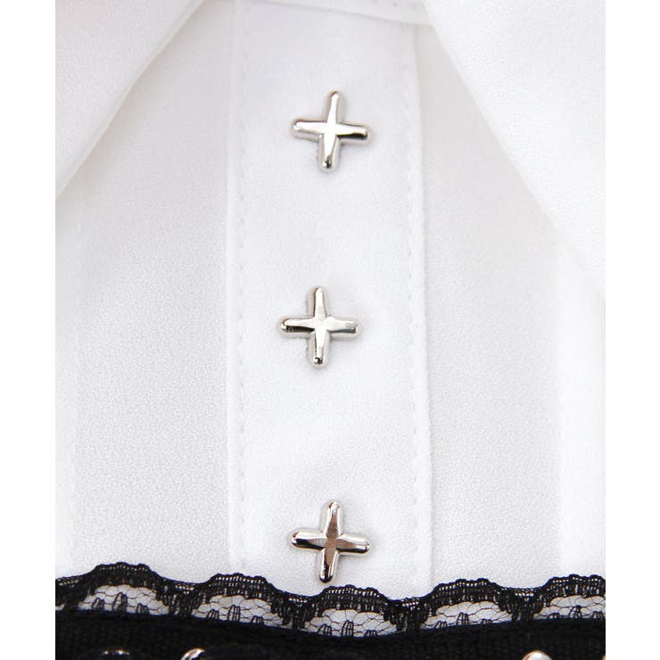 十字架スタッズジャンスカ風レースアッププリーツワンピース 量産型 地雷系 | DearMyLove | 詳細画像31 