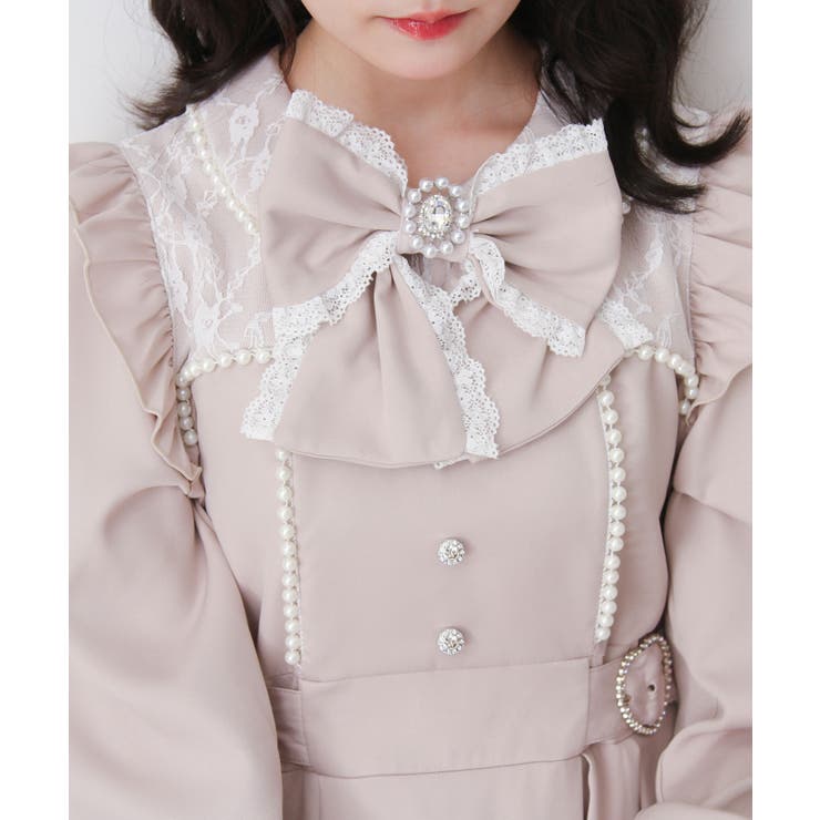 パールレースハートバックルときめきワンピース 量産型 地雷系 夢展望 | DearMyLove | 詳細画像28 