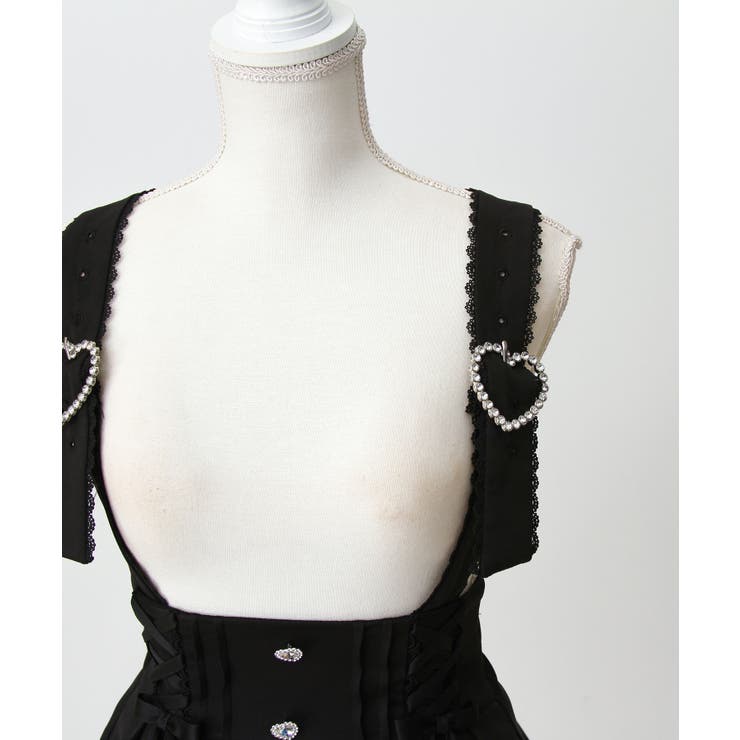 サス付きハートバックルレースアップリボンスカート 量産型 地雷系 夢展望 | DearMyLove | 詳細画像21 