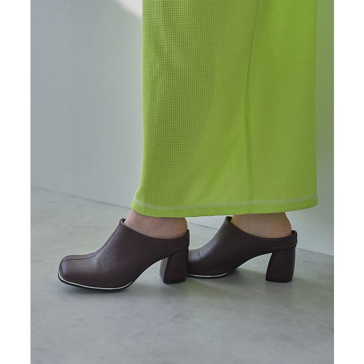 フェイクレザースライドヒールシューズ 韓国 夢展望 | 夢展望 | 詳細画像11 