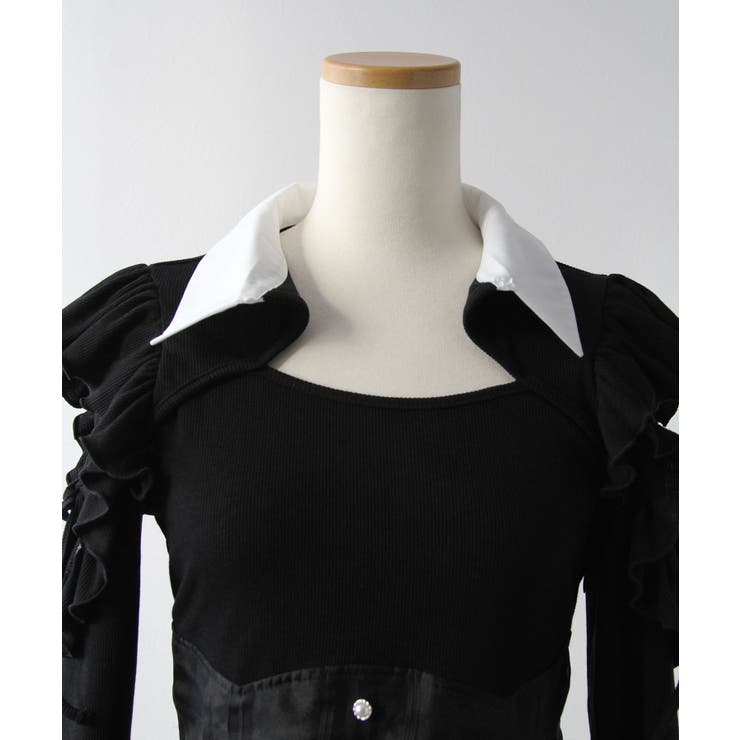 デコルテオープンシアーチェックスカートドッキングワンピース【大きいサイズあり】 … | DearMyLove | 詳細画像15 