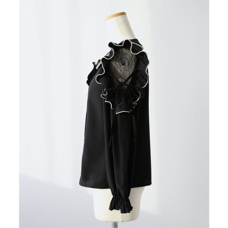 ショルダーレースフリル丸襟ブラウス【大きいサイズあり】 量産型 地雷系 夢展望 | DearMyLove | 詳細画像18 