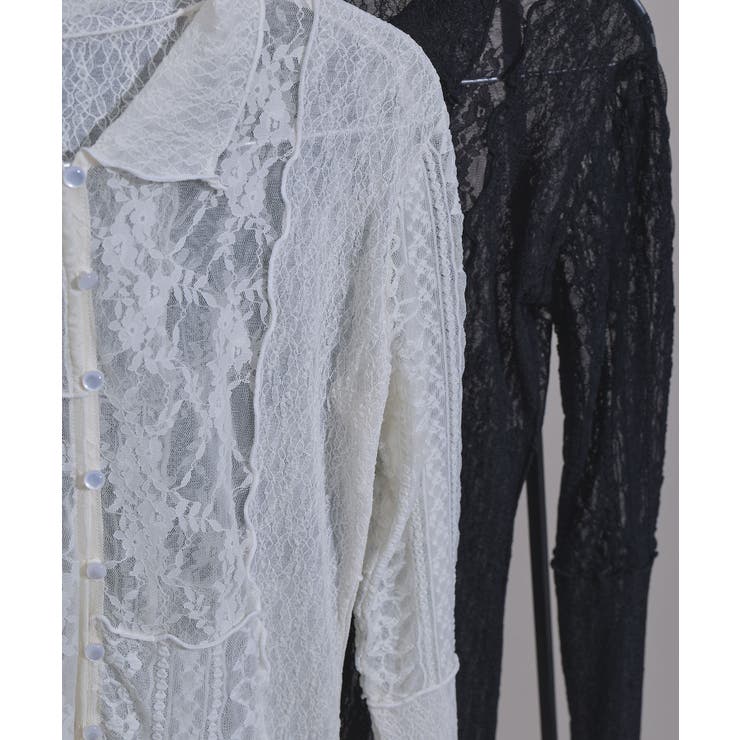 レースパッチワーク襟つきカーディガン 韓国 夢展望 | 夢展望 | 詳細画像19 
