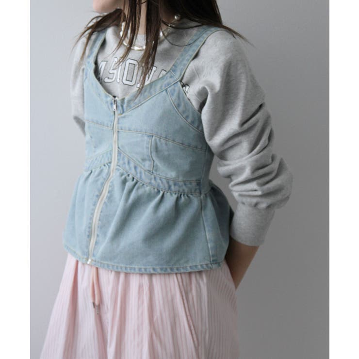デニムペプラムキャミビスチェ 韓国 夢展望 | 夢展望 | 詳細画像5 