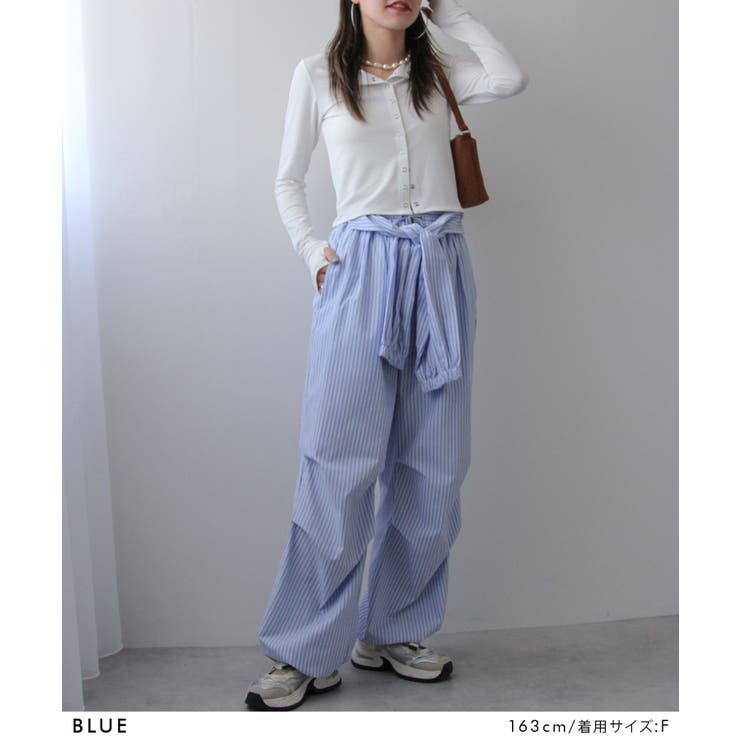 ストライプウエスト巻きジョガーパンツ 韓国 夢展望 | 夢展望 | 詳細画像11 