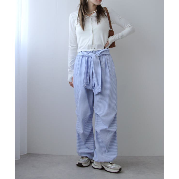 ストライプウエスト巻きジョガーパンツ 韓国 夢展望 | 夢展望 | 詳細画像12 