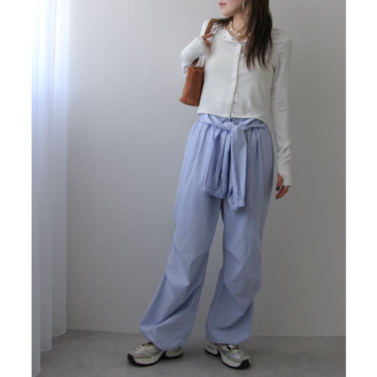 ストライプウエスト巻きジョガーパンツ 韓国 夢展望 | 夢展望 | 詳細画像15 