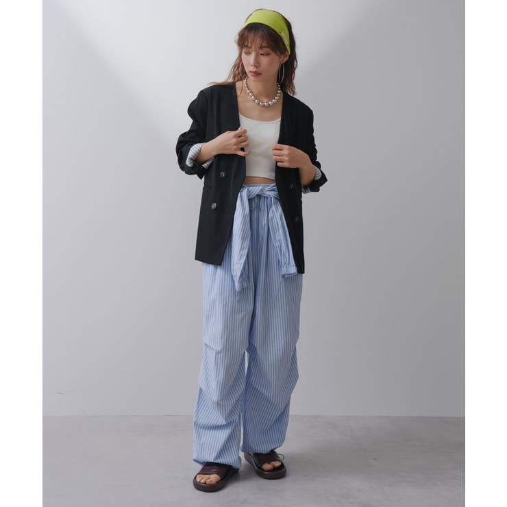 ストライプウエスト巻きジョガーパンツ 韓国 夢展望 bohmal(ボマール) | 夢展望 | 詳細画像19 