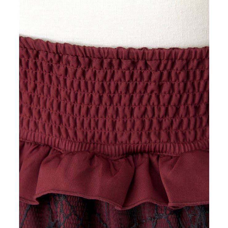 クロスチェーンハトメテープクモレースフリルスカート 量産型 地雷系 夢展望 | DearMyLove | 詳細画像23 