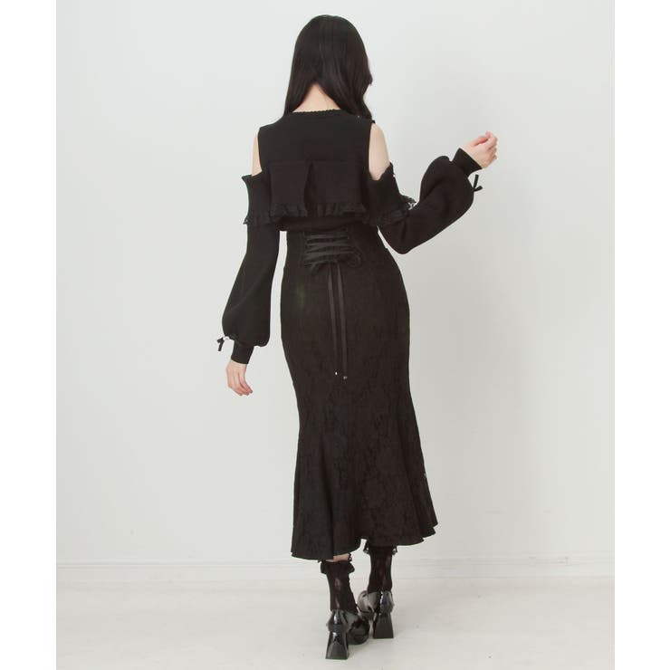 キラキラハートリボンオフショルニット 量産型 地雷系 夢展望 | DearMyLove | 詳細画像13 