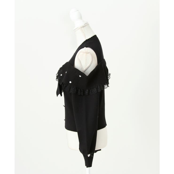 キラキラハートリボンオフショルニット 量産型 地雷系 夢展望 | DearMyLove | 詳細画像23 