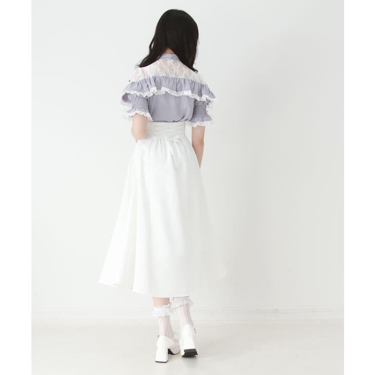 ビジューフレアリボンロングスカート 量産型 地雷系 | DearMyLove | 詳細画像4 