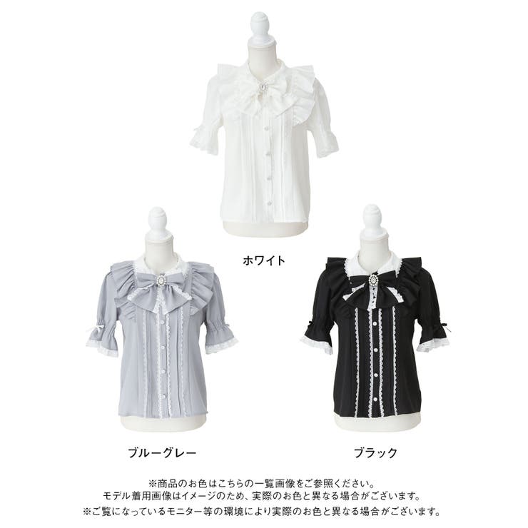 フリルギャザーリボンブラウス 量産型 地雷系 夢展望 DearMyLove | DearMyLove | 詳細画像35 