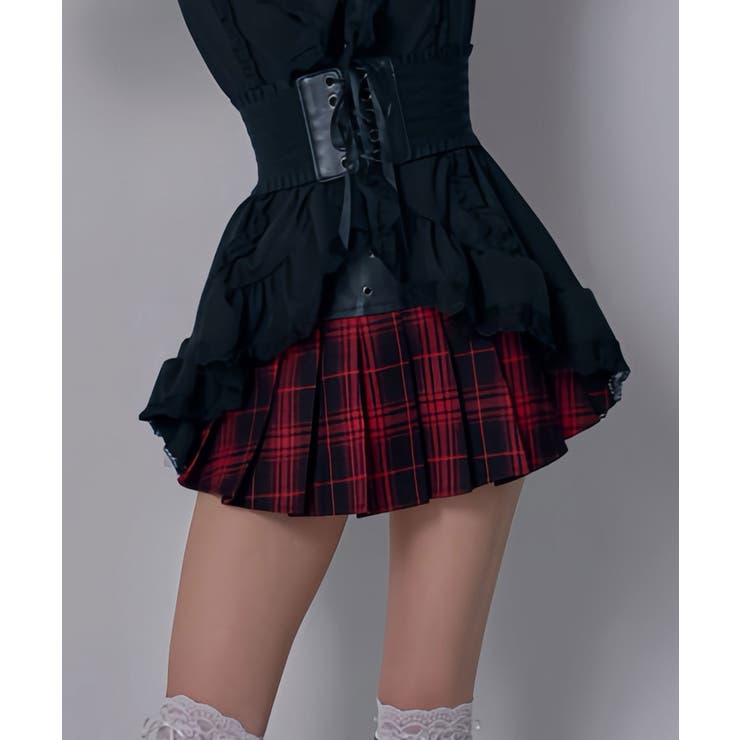 スタッズチェック柄地雷ギャルミニスカパン 韓国 夢展望 | 夢展望 | 詳細画像5 