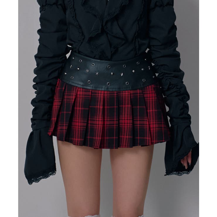 スタッズチェック柄地雷ギャルミニスカパン 韓国 夢展望 | 夢展望 | 詳細画像11 