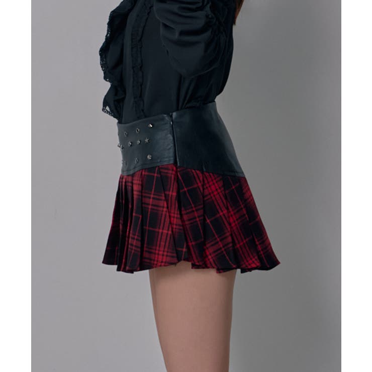 スタッズチェック柄地雷ギャルミニスカパン 韓国 夢展望 | 夢展望 | 詳細画像13 