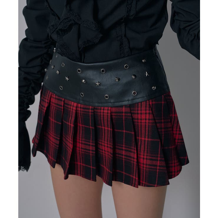 スタッズチェック柄地雷ギャルミニスカパン 韓国 夢展望 | 夢展望 | 詳細画像15 
