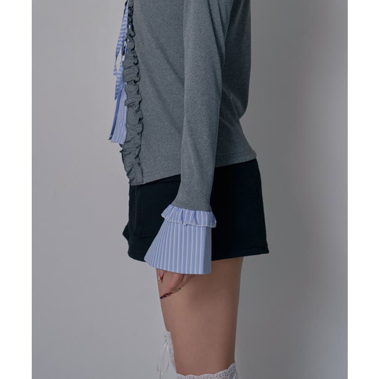 スカート見え×ショートパンツ ベルト付ハイウエストカーゴスカパン 韓国 夢展望 | 夢展望 | 詳細画像23 