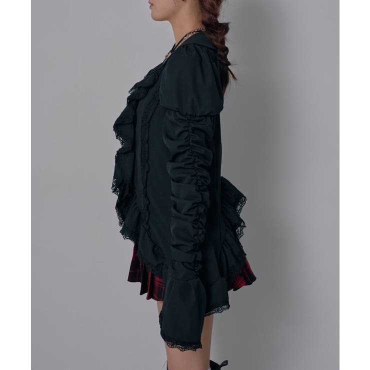 サブカル地雷ゴシック美ラインフレア袖シャツブラウス 韓国 夢展望 | 夢展望 | 詳細画像14 