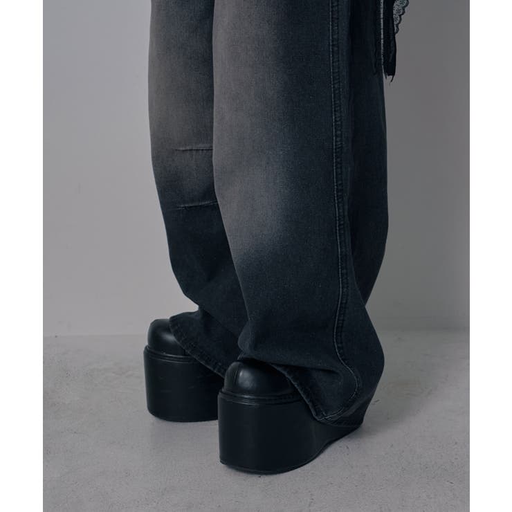 フリルレイヤードY2Kバギーデニムパンツ 韓国 夢展望 | 夢展望 | 詳細画像19 