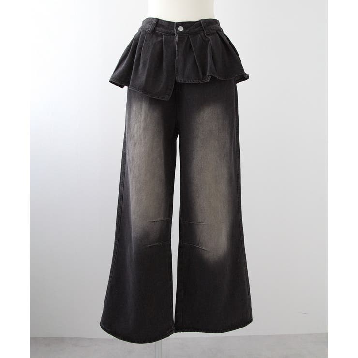 フリルレイヤードY2Kバギーデニムパンツ 韓国 夢展望 | 夢展望 | 詳細画像20 