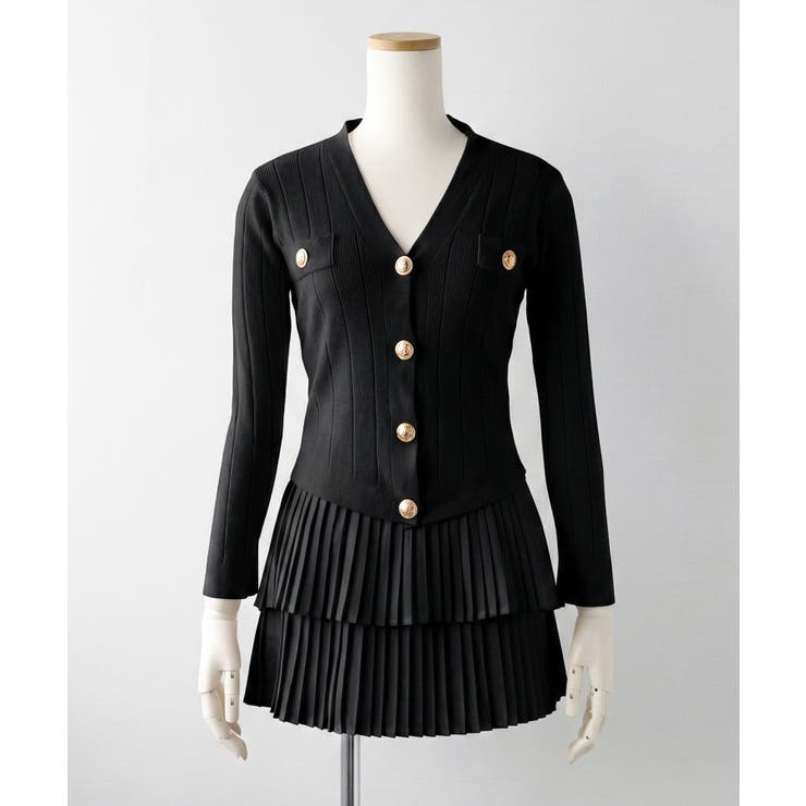 ニットカーデトップス×プリーツスカパンセットアップ【大きいサイズ有り】 量産型 … | DearMyLove | 詳細画像8 