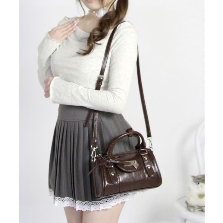 ハートチャーム付きミニボストンバッグ【select Item】 量産型 | 夢展望 | 詳細画像6 