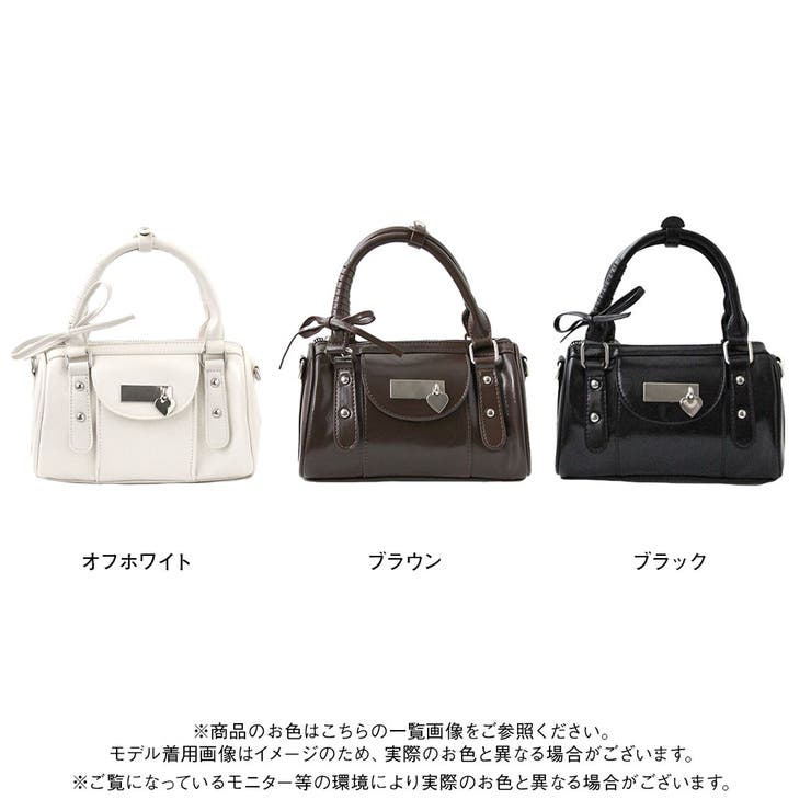 ハートチャーム付きミニボストンバッグ【select Item】 量産型 | 夢展望 | 詳細画像9 