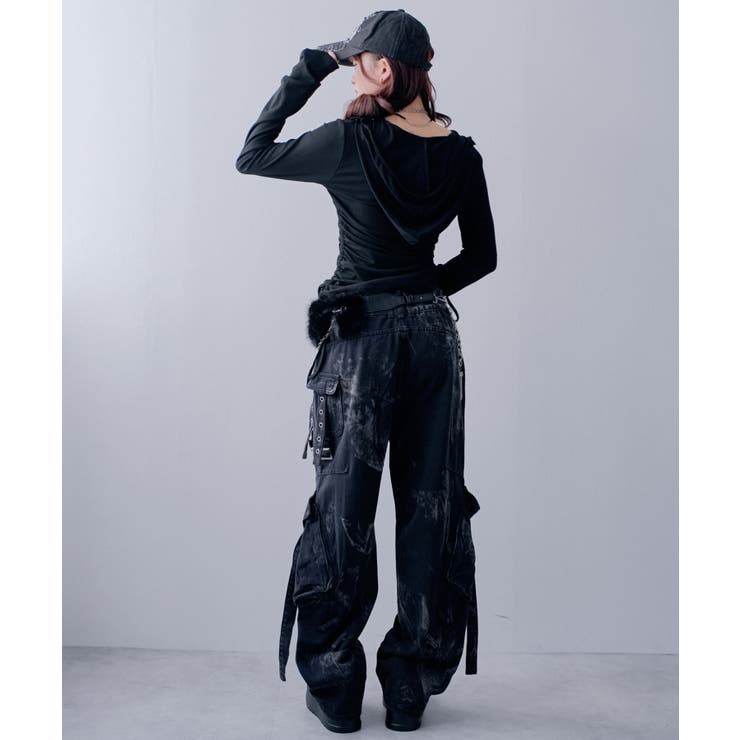 フードヘンリーネック脇シャーリングデザイン長袖リブカットソー 韓国 夢展望 | 夢展望 | 詳細画像11 