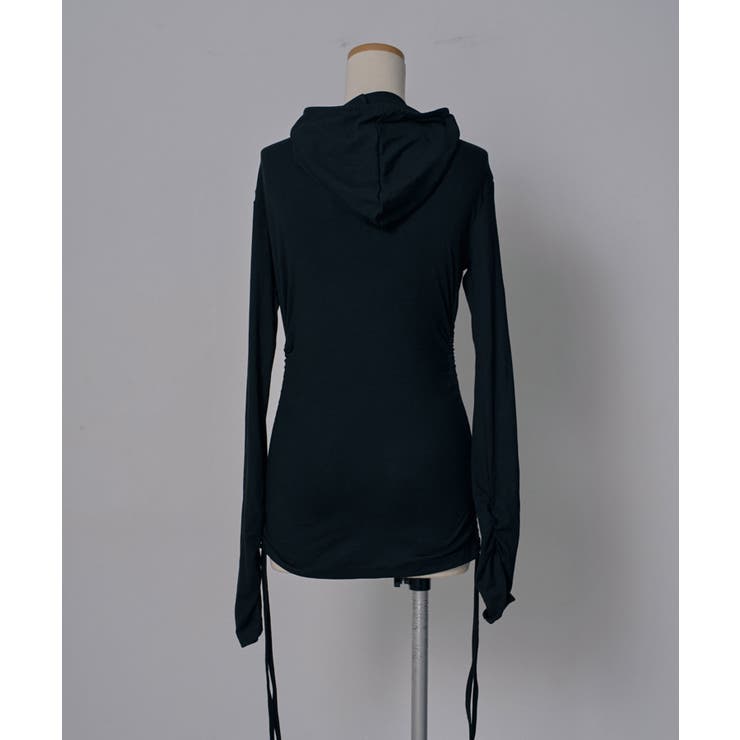 フードヘンリーネック脇シャーリングデザイン長袖リブカットソー 韓国 夢展望 | 夢展望 | 詳細画像22 