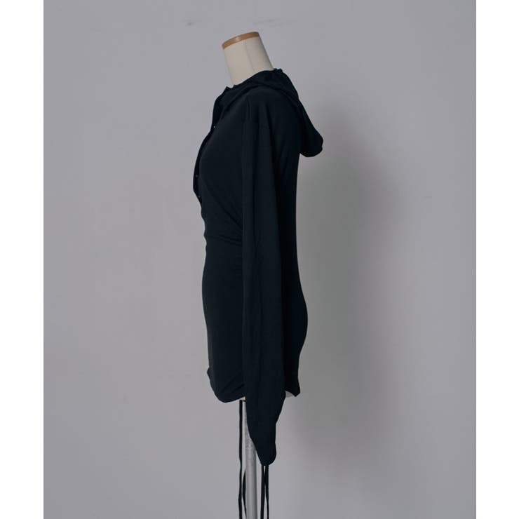 フードヘンリーネック脇シャーリングデザイン長袖リブカットソー 韓国 夢展望 | 夢展望 | 詳細画像23 