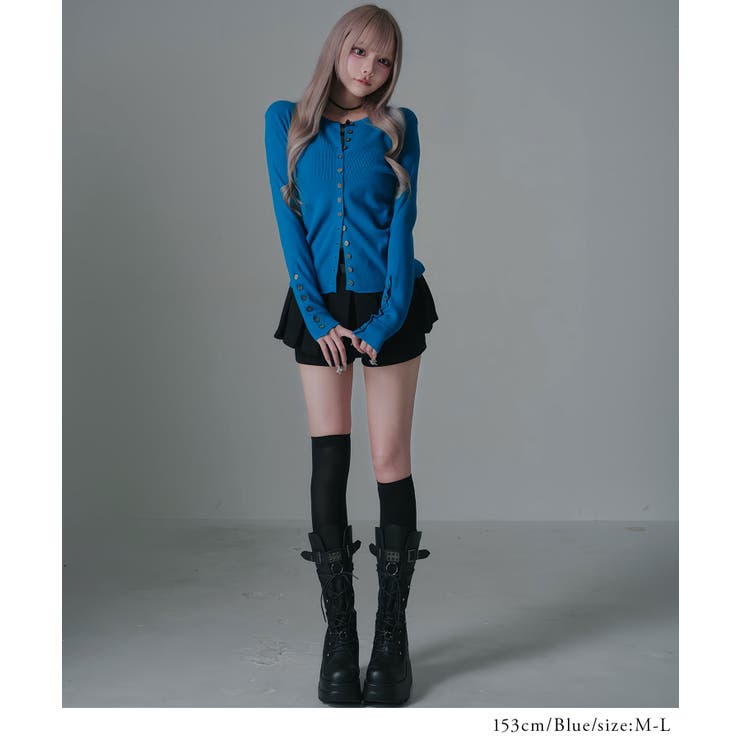 コンパクトボタンリブニットカーディガン 韓国 夢展望 | 夢展望 | 詳細画像2 