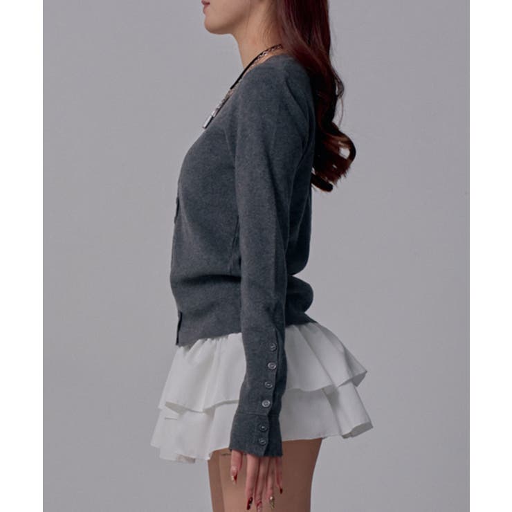 コンパクトボタンリブニットカーディガン 韓国 夢展望 | 夢展望 | 詳細画像13 