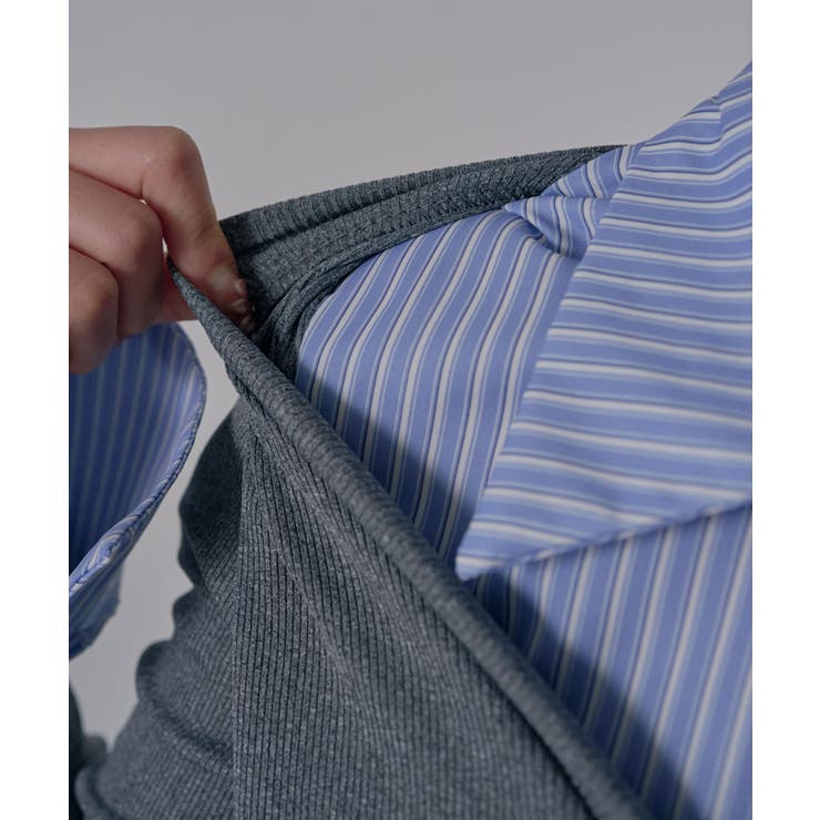 シャツレイヤードY2Kカーディガン風カットソートップス 韓国 夢展望 | 夢展望 | 詳細画像18 