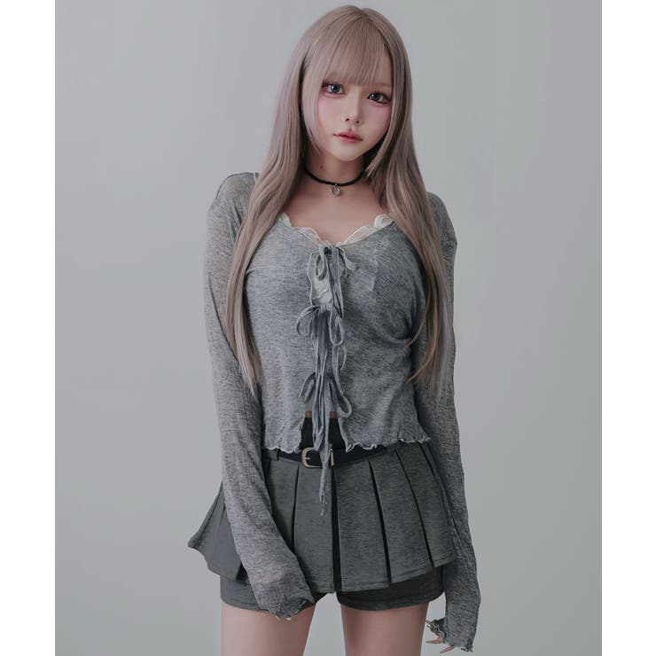 Y2Kベルト付プリーツミニスカパンボトム 韓国 夢展望 DB | 夢展望 | 詳細画像8 