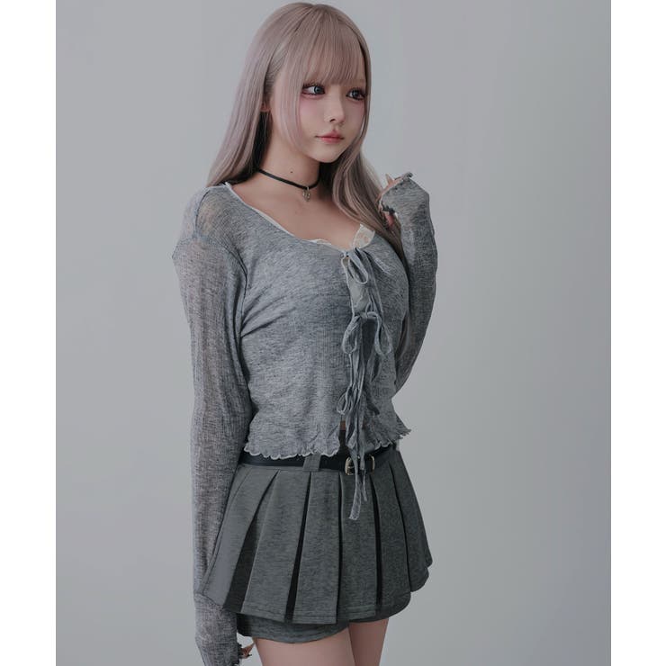 Y2Kベルト付プリーツミニスカパンボトム 韓国 夢展望 DB | 夢展望 | 詳細画像10 