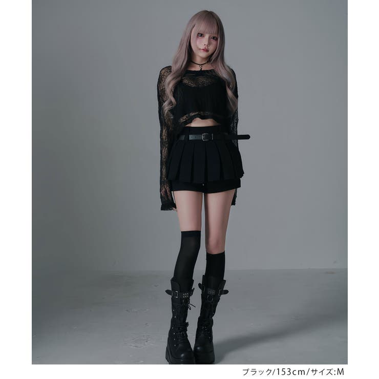 Y2Kベルト付プリーツミニスカパンボトム 韓国 夢展望 DB | 夢展望 | 詳細画像17 
